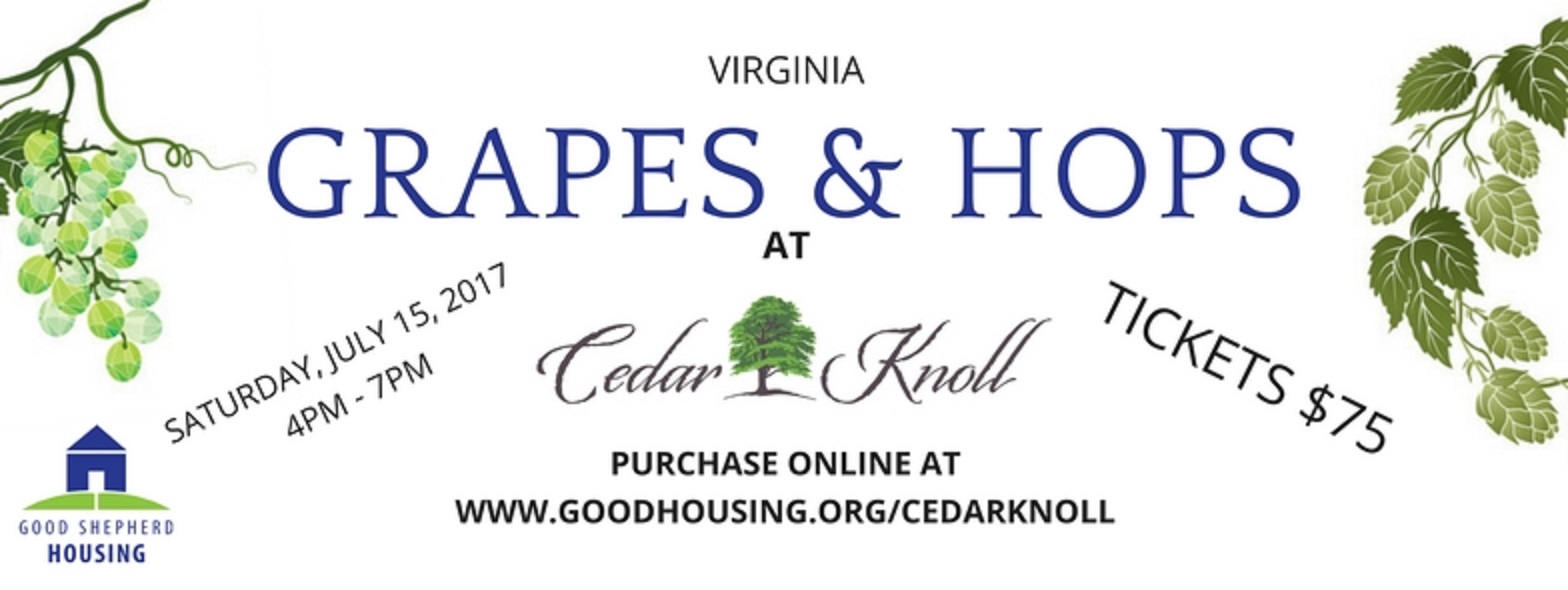 Virginia Grapes and Hops at Cedar Knoll GOODSHEPHERDHOUSING