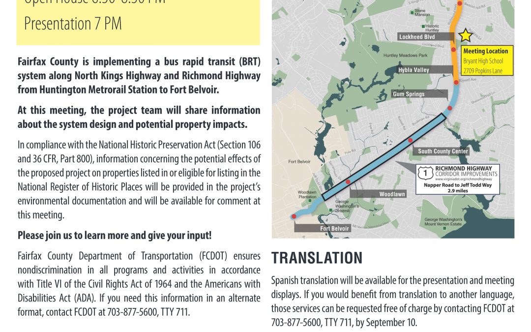 Richmond Highway BRT Public Information Meeting