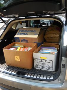 A trunk full of books