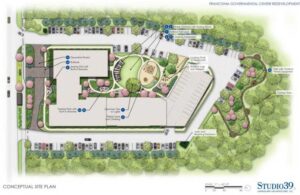 Renderings of Franconia Governmental Center redevelopment (image via Fairfax County government/Soto Architecture & Urban Design)